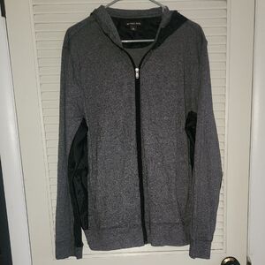 Michael Kors Gray Full Zip Hooded Jacket Activewear Size XL